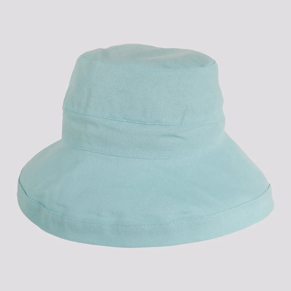 Sausalito | Womens Cotton Sun Bucket Hat with Upturn Brim