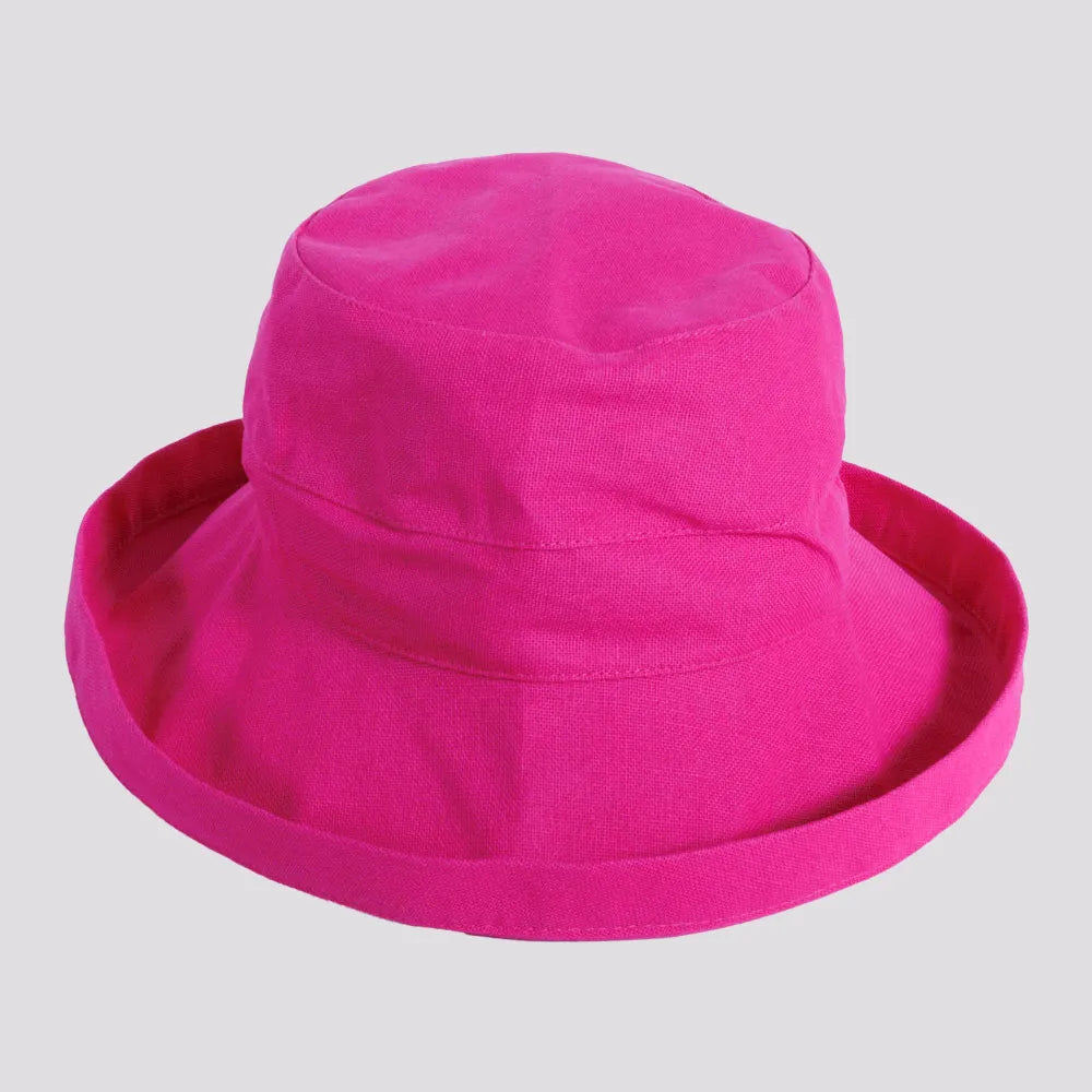 Sausalito | Womens Cotton Sun Bucket Hat with Upturn Brim