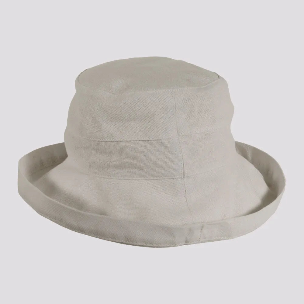 Sausalito | Womens Cotton Sun Bucket Hat with Upturn Brim