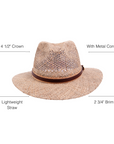 Seagrass Cubana Mens Sun Hat Infographics
