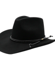 Sequioa Mens Black Felt Cowboy Hat Side Angled View