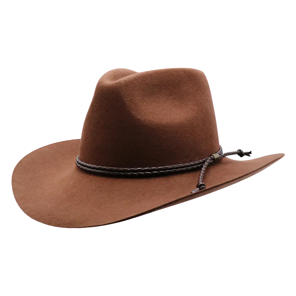 Sequioa Mens Brown Felt Cowboy Hat Angled View