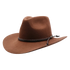 Sequioa Mens Brown Felt Cowboy Hat Angled View