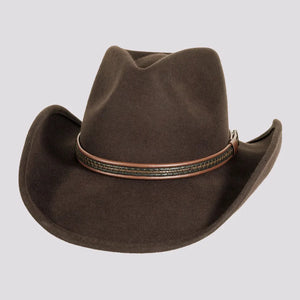 Showdown | Mens Brown Wool Felt Crushable Western Outback Cowboy Hat