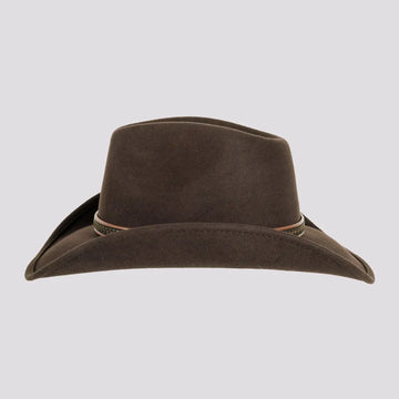 Showdown | Mens Brown Wool Felt Crushable Western Outback Cowboy Hat