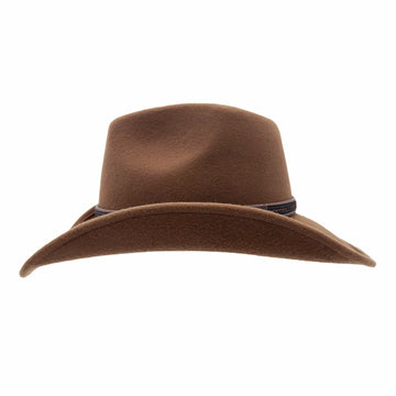 Showdown | Mens Pecan Wool Felt Crushable Western Outback Cowboy Hat