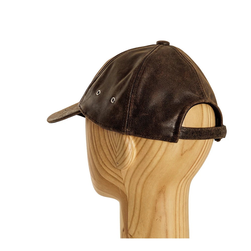 Sidecar | Womens Brown Leather Cap