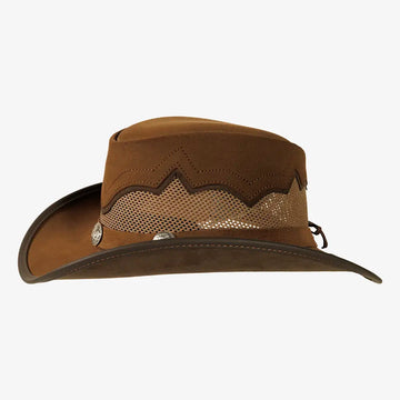 Sierra | Mens Mocha & Espresso Leather Cowboy Hat