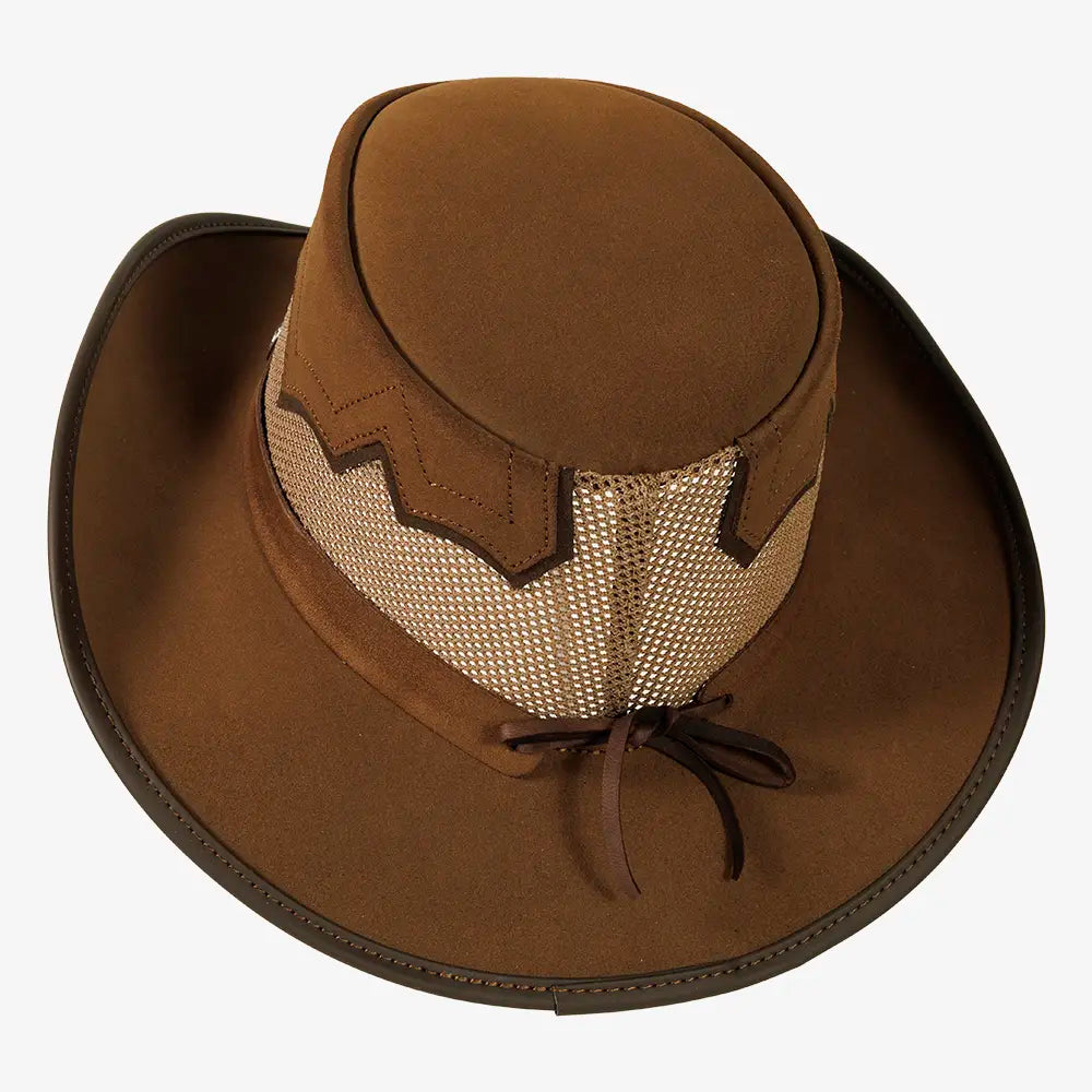 Sierra | Womens Mocha & Espresso Leather Cowgirl Hat