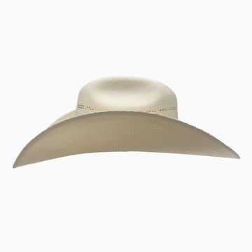Silas | Mens Cream Bangora Straw Cattleman Crown Cowboy Hat