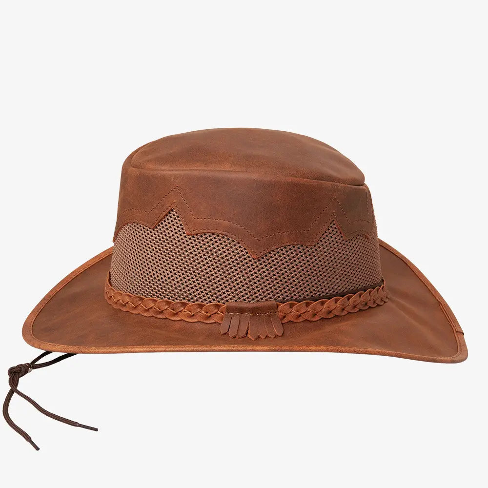 Sirocco | Mens Copper Wide Brim Sun Hat – American Hat Makers display picture 1