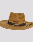 Six Shooter | Womens Distressed Wool Felt Pinch Front Fedora Hat