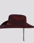 Skylar | Womens Wool Felt Distressed Cowgirl Hat with Gauze Trim