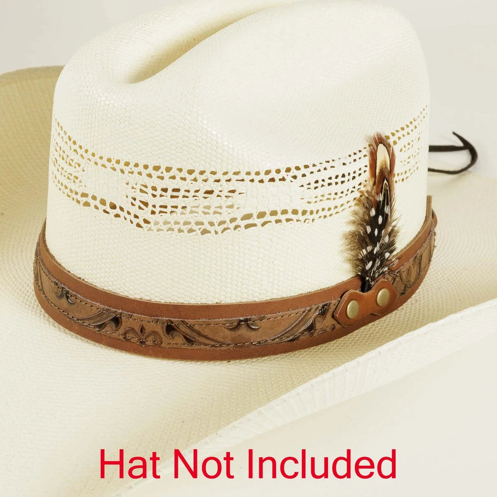 skylark brown leather hat band