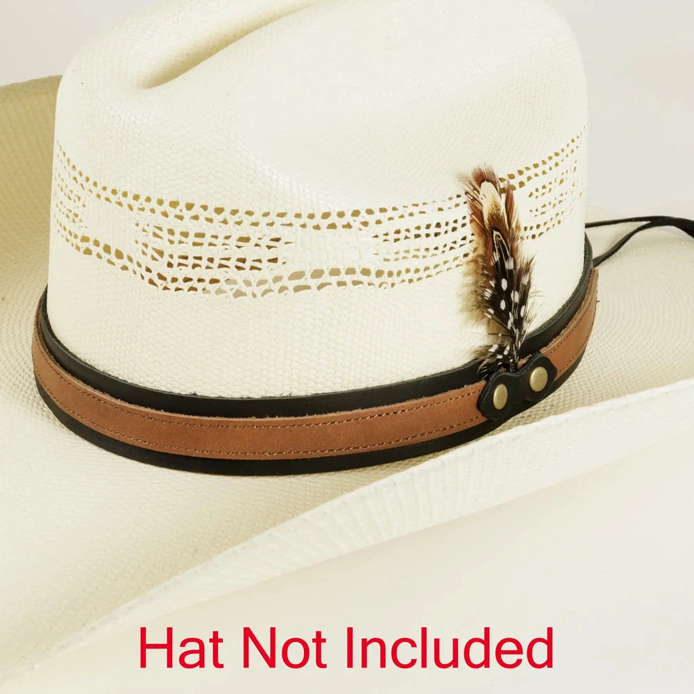 skylark chestnut leather hat band