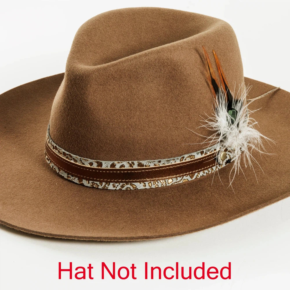 western cowboy hat band, handmade red western hat band with horse hair