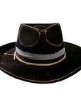Small Town Black Felt Fedora Front View