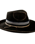 Small Town | Womens Black Wide Brim Felt Fedora Hat