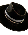 Small Town | Womens Black Wide Brim Felt Fedora Hat