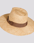 Sorrento | Womens Woven Bao Straw Teardrop Fedora Hat