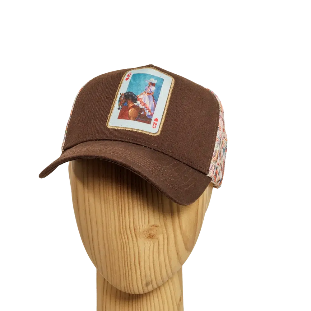 spirit brown cap snapback hat angled view