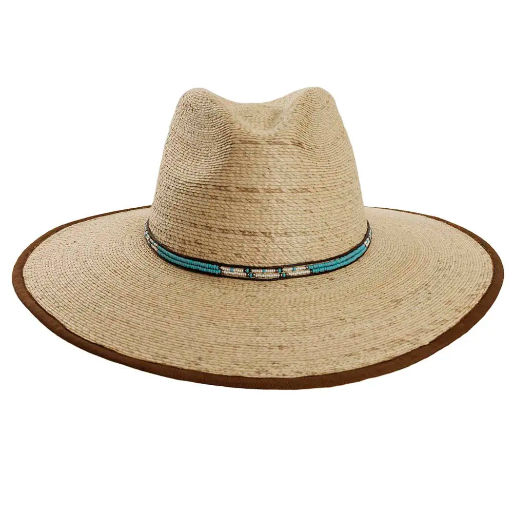 St Tropez Natural Straw Sun Hat Front View