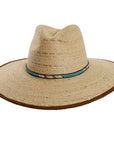 St Tropez Natural Straw Sun Hat Front Angled View