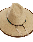 St Tropez Natural Straw Sun Hat Top View