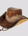 Stampede | Mens Cowhide Leather Cowboy Hat with Mesh Sides