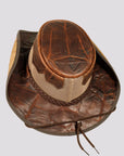 Stampede | Mens Cowhide Leather Cowboy Hat with Mesh Sides