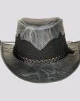 Stampede | Mens Cowhide Leather Cowboy Hat with Mesh Sides