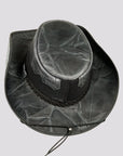 Stampede | Mens Cowhide Leather Cowboy Hat with Mesh Sides