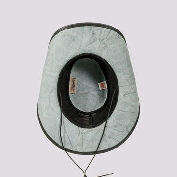 Stampede | Womens Onyx Crunch Cowhide Leather Cowgirl Hat with Mesh Sides