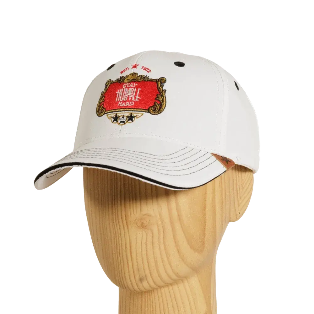Stay Humble White Cap Front View
