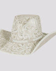 Sterling | Womens Genuine Leather White Cowgirl Hat