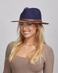 Summit | Womens Felt Leather Fedora Hat