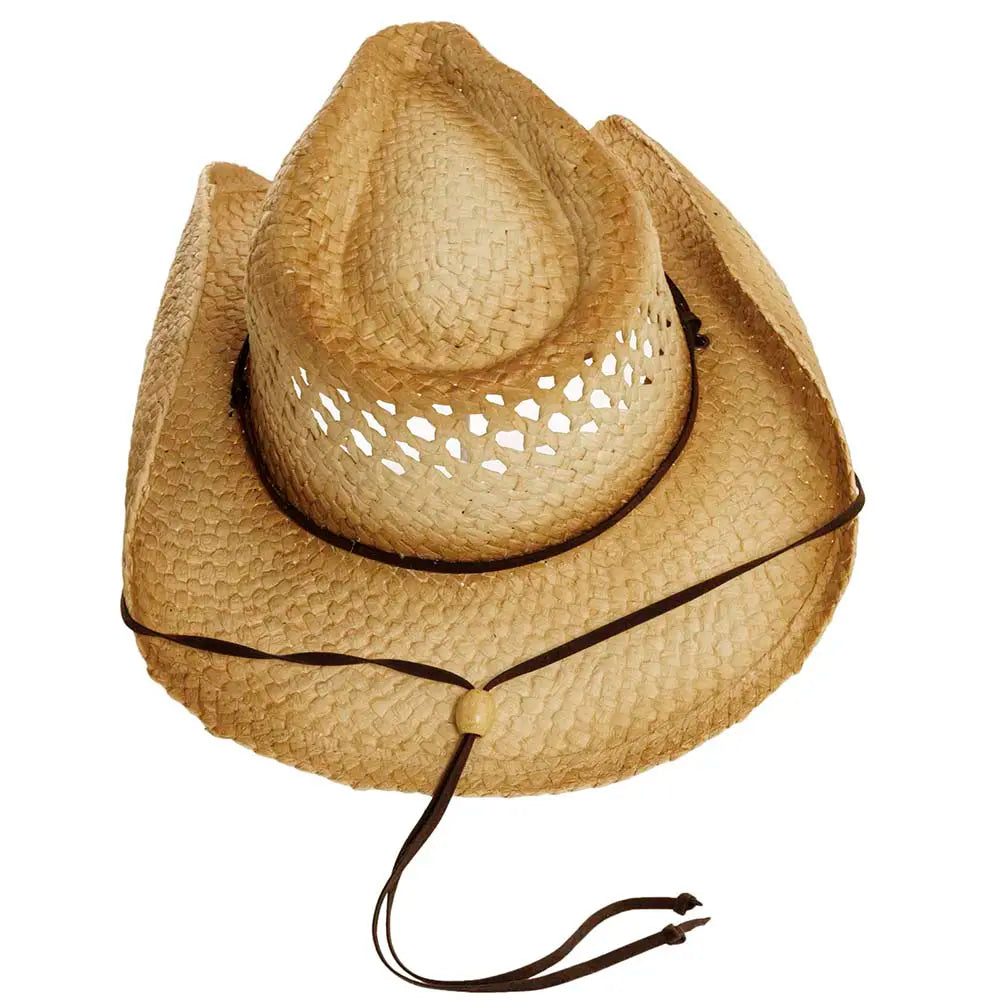 Sundance Natural Straw Cowboy Hat Top View
