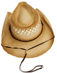 Sundance Natural Straw Cowboy Hat Top View