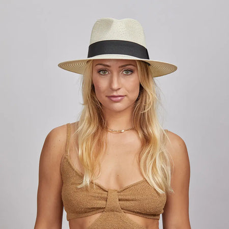 Afternoon Womens Fedora Straw Hat – American Hat Makers