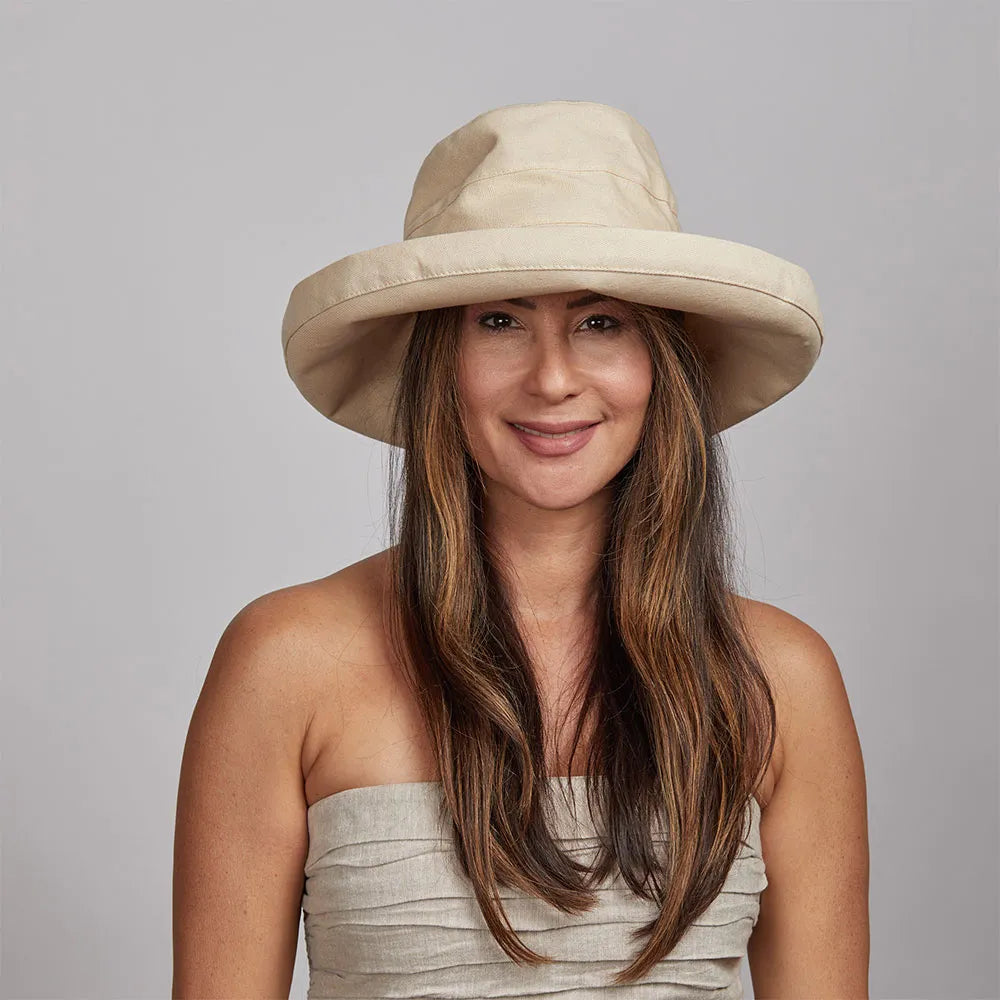 Sunny | Womens Wide Brim Cotton Sun Hat