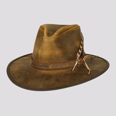 Tate | Mens Genuine Leather Cowboy Hat – American Hat Makers display picture 1