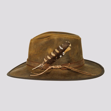 Tate | Mens Burnt Honey Genuine Leather Cowboy Hat