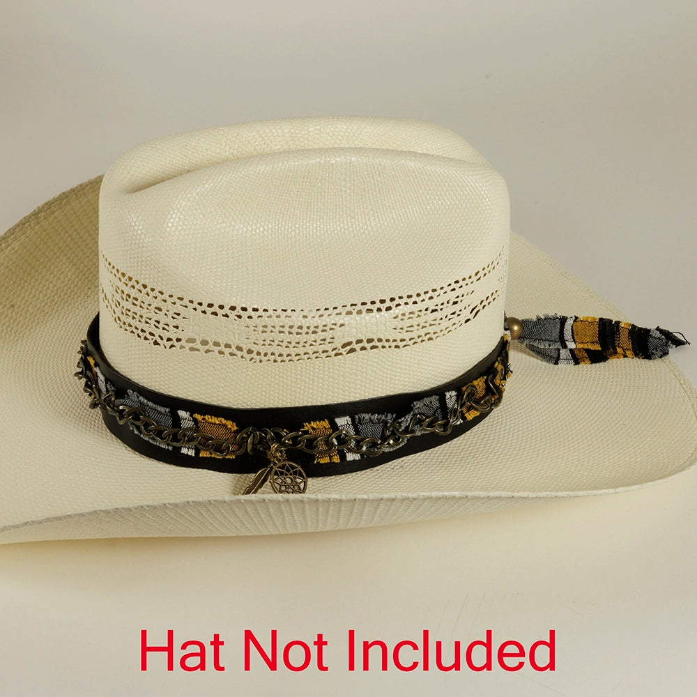 Terrell Hat Band on a White Hat