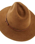 Traveler Chestnut Felt Hat Top Angled View