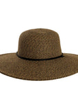 Trevi Coffee Straw Sun Hat Front View