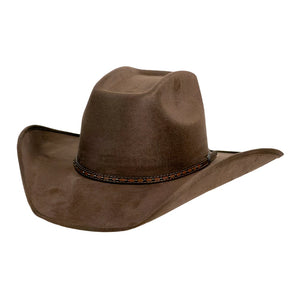 Trigger | Mens Brown Faux Suede Cowboy Hat