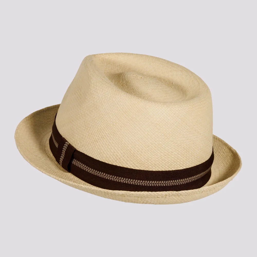 Trinidad | Mens Genuine Panama Stingy Brim Fedora Hat