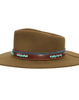 trooper olive fedora hat side view