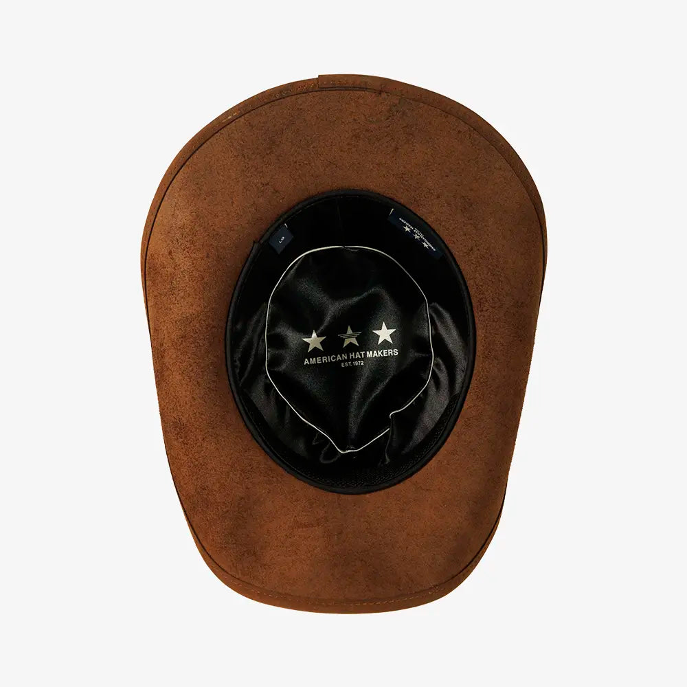 Trouble | Mens Genuine Leather Western Cowboy Hat