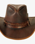 Trouble | Mens Genuine Leather Western Cowboy Hat